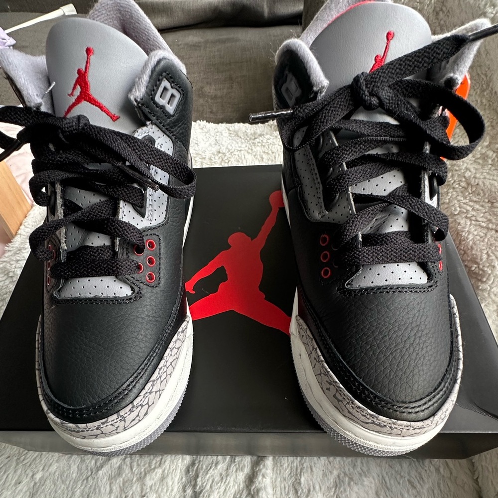 Air Jordan 3 Retro OG Black Cement - Youth 4.5